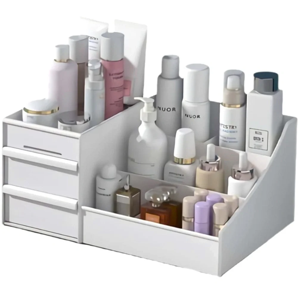 New Storage Organizer 2 Drawers Handle Vanity Large Capacity Desk Holder